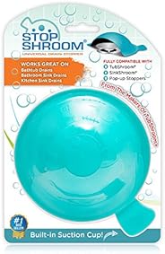 StopShroom STBLU232 Universal Stopper Plug Cover for Bathtub, Bathroom and Kitchen Drains, Aqua
