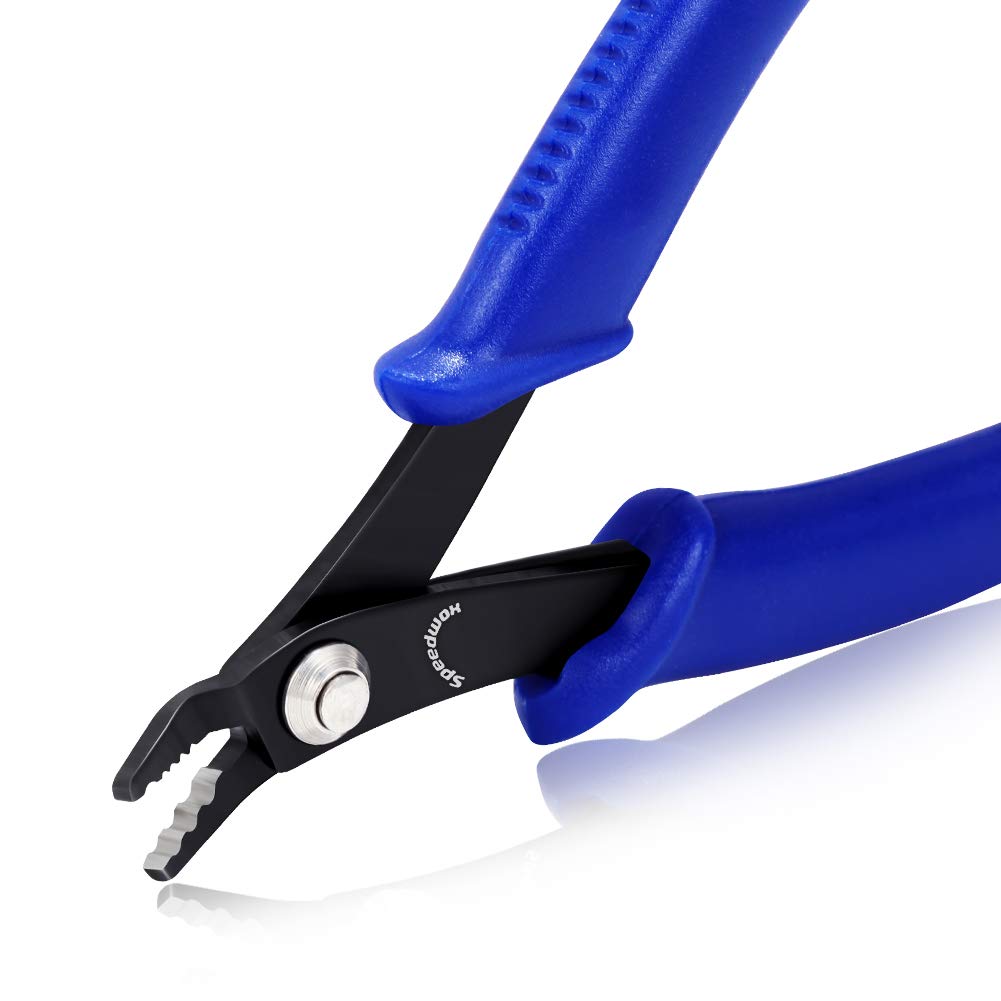 SPEEDWOX Bead Crimping Tool Pliers Bead Crimping Tool for Jewelry Making 5 Inches Standard Precision Fine Pliers Bent Head for Crimping Beads Round Beaded Ends Multi Use DIY Craft Beading Hobby