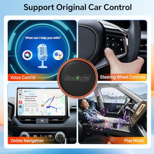 Carlinkit Mini Ultra 3: Upgrade to Wireless CarPlay & Android Auto Instantly, Fast 5GHz WiFi No-Lag Connection, Retains Original Car Knob/Button Controls (New Generation）