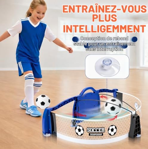 Cage de Foot Enfant Interactive, But de Foot avec Compteur de Score & 2 Modes de Jeu, Cage Foot Entraînement Réaction & Coordination, Idée Cadeau Football Enfant 6-12 Ans