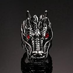 Men's Gothic Stainless Steel Band Rings Silver