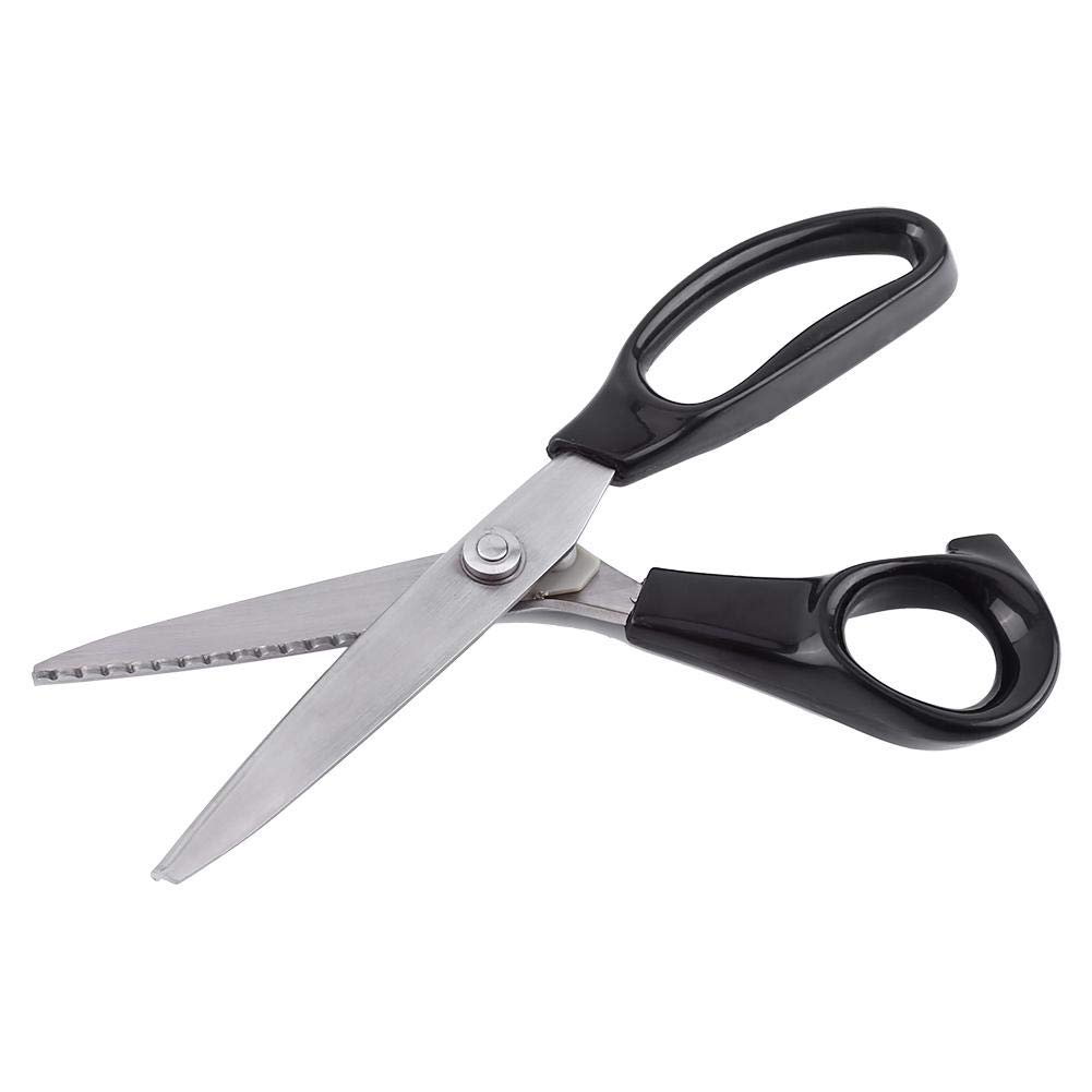 Stainless Steel Handled Round Edge Pinking Shears Scissors for Fabrics, Dressmaking, Sewing, and Arts & Crafts - Sizes 3mm, 5mm, 7mm