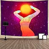 by Unbranded Abstract Naked Girl Tapestry Orange