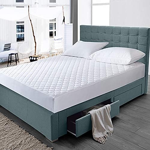 HOMFY Quilted Mattress Pad Queen, Cotton Mattress Cover with Deep