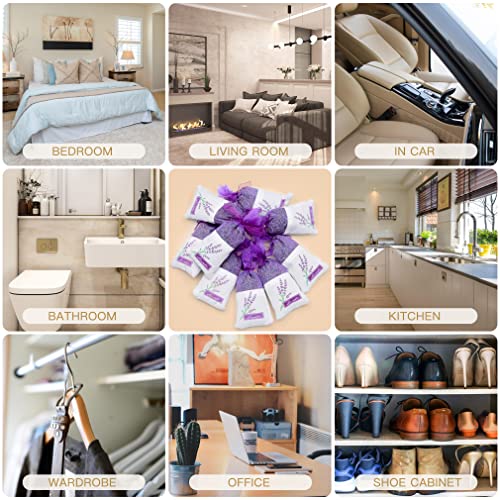 Dried Lavender Sachets Bags for Lavender Sachets for Drawers and Closets Fresheners,Lavender Flowers Bags,Lasting Lavender Fresh Scents for Anywhere,8.31 Ounce/10 Pack