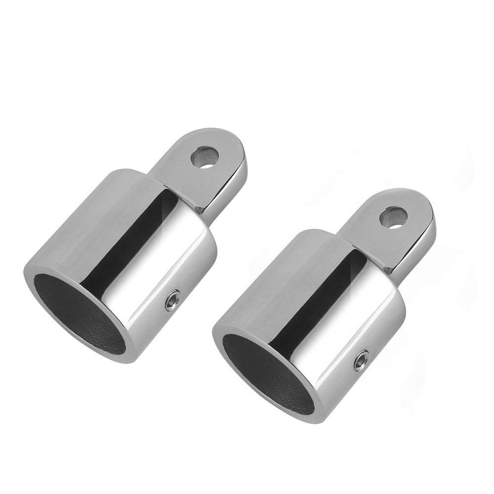 Photo 1 of JY-MARINE 1-1/4 inch(32.8 mm) Bimini Top Cap Eye End Boat Fitting Stainless Steel 316 Boat Marine Hardware Fits 1-1/4 inch O.D. Round Tubing,2Pcs