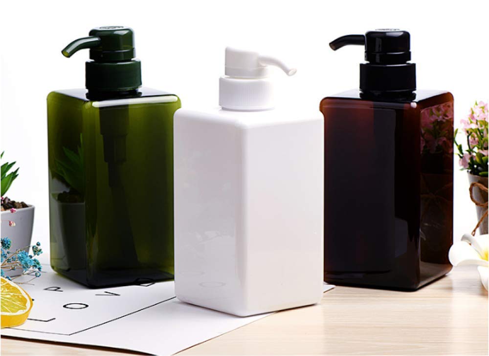 Pump Bottle, Refillable Plastic Empty Lotion Soap Dispenser Liquid Container for Bathroom Shampoo and Body Wash, 15oz/450ml White 2 Pack