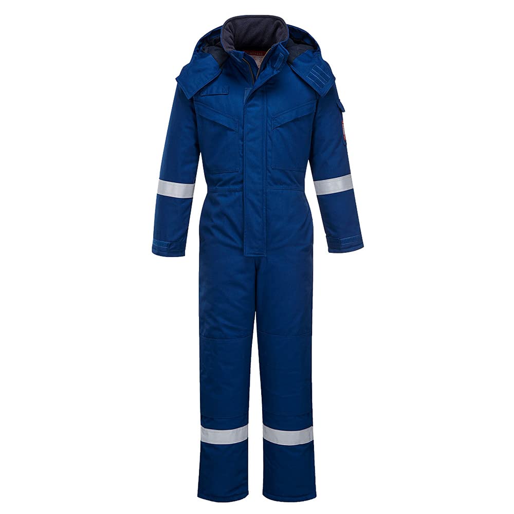 Portwest FR Anti-Static Winter Coverall, Size: L, Colour: Royal Blue, FR53RBRL