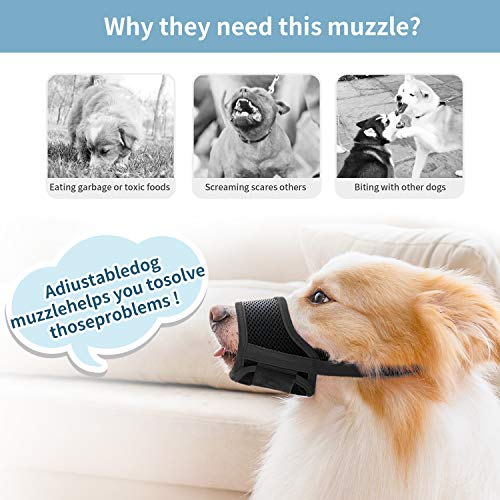 IREENUO Dog Muzzle to Prevent Biting Barking and Chewing with