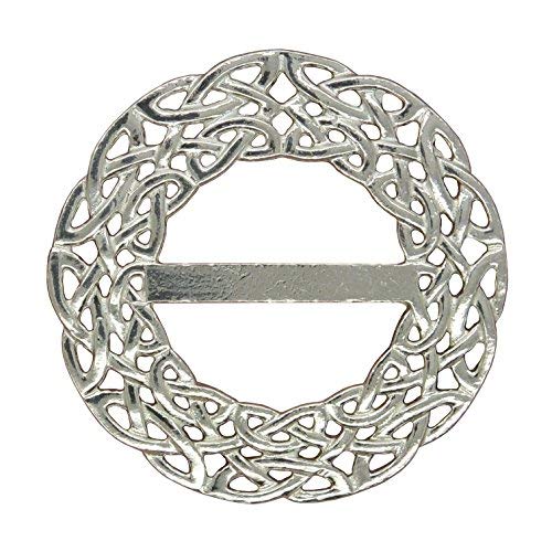 Wide Celtic Braid Scarf Ring, Celtic Scarf ring, Celtic Knot Scarf Ring, Handmade, in Fine Pewter, by William Sturt