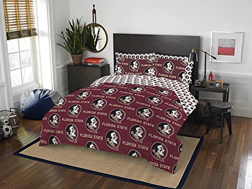 Northwest NCAA Florida State Seminoles Unisex-Adult Bed in a Bag Set, Twin, Rot…