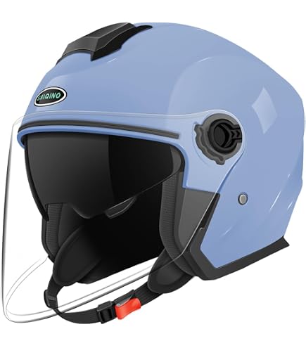 Casco De Motocicleta De Cara Abierta Para Adultos, Aprobado Por DOT, Casco Vintage 3/4 Medio Vespa Con Doble Visera Para Hombres Y Mujeres