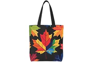 Reusable Tote Bags for Grocery Use-Patterns:Canada Maple Leaf,Colorful Art,Funny Quotes-Shopping Bags