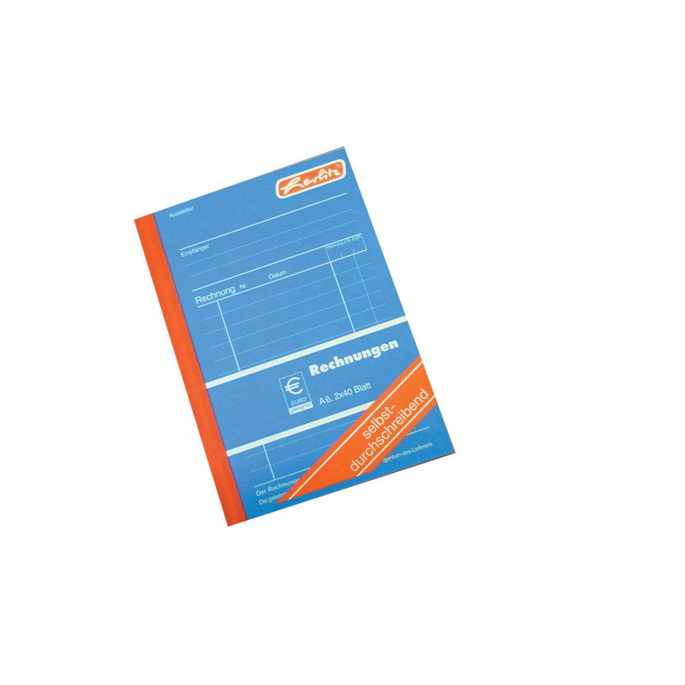 Herlitz 888511 Account Book A5 2 x 50 Sheets with Carbon Paper (Pack of 10) Carbonless Copying a6