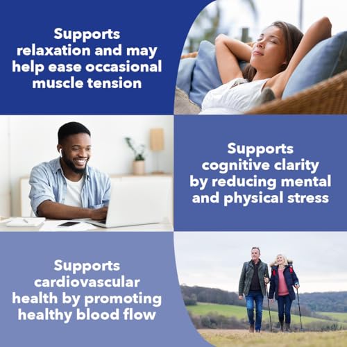 Anxie-T Plus - Extra Strength Stress Relief Supplement - Supports Mood & Mental Focus - Feel Calm and Relaxed - Eases Tension & Nervousness - Ashwagandha, Kava Kava, GABA & L-Theanine - 60 Capsules