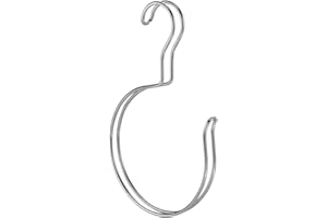 INTERDESIGN iDesign Classico Over the Rod, Closet Accessory Organizer for Scarves, Pashminas, Handbags - Loop, Chrome , 0.7" x 5.8" x 11.6"