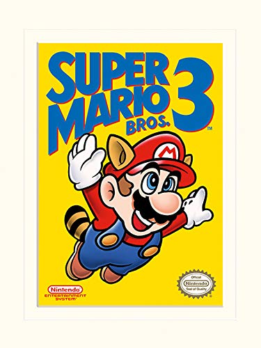 Nintendo Super Mario Bros. 3 (NES Cover) 30 x 40 cm montée... en promo sur Amazon