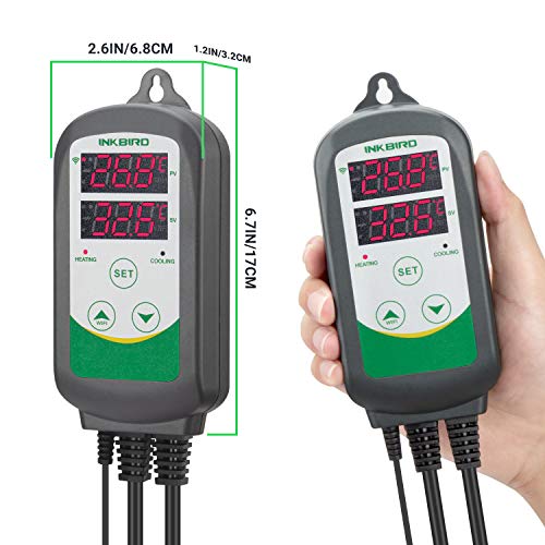 Inkbird ITC-308 WiFi Digital Temperature Controller, Wireless Temperature Controller with Waterproof Probe for Aquariums, Supports iOS/Android