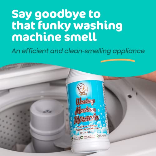 SUNNY & HONEY LIQUID WASHING MACHINE CLEANER & DEODORIZER – TOP & FRONT LOAD WASHER CLEANER – 32 FL OZ WASHING MACHINE DEODORIZER
