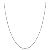 Savlano 925 Sterling Silver 1mm Solid Italian Rope Diamond Cut Twist Link Chain Necklace With a Gift Box For Men & Women - Made in Italy