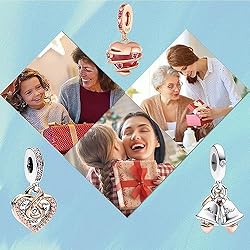 Doyafer You and Me Love Heart Bell Pendant Charm