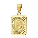 Trendsmax Mens Womens Yellow Gold Plated Initial