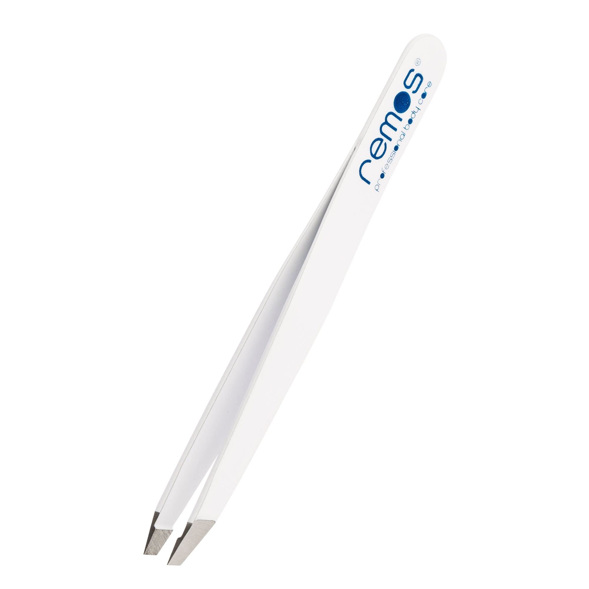 REMOS Professional Eyebrow Tweezers Made of Stainless Steel in White