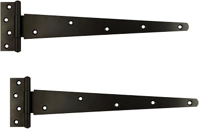 Securit Heavy Duty Black Tee Hinges 400mm 16 Inch Pair Door Hardware