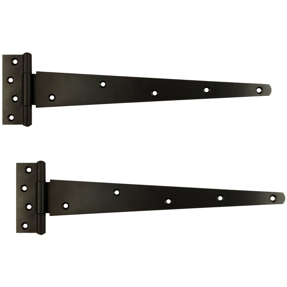 Securit Pair of Heavy Duty Tee Hinge in Black - 400mm (16")