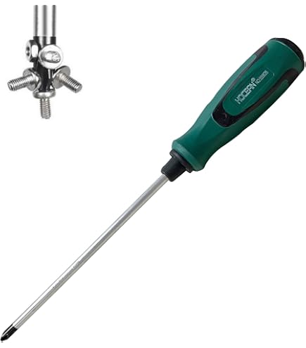 Tournevis Phillips #2 Uxcell – Tige Ronde 6x100 Mm, Manche Antidérapant, Aimanté