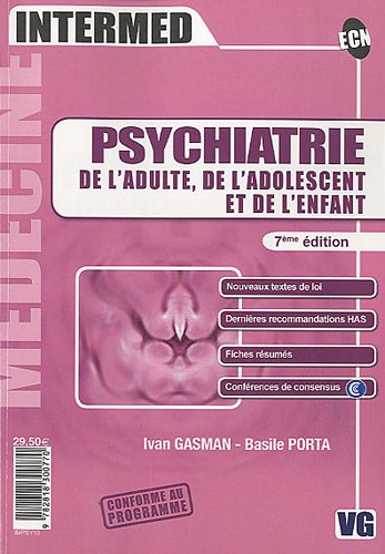 Psychiatrie de l'adulte, de l'adolescent et de l'enfant