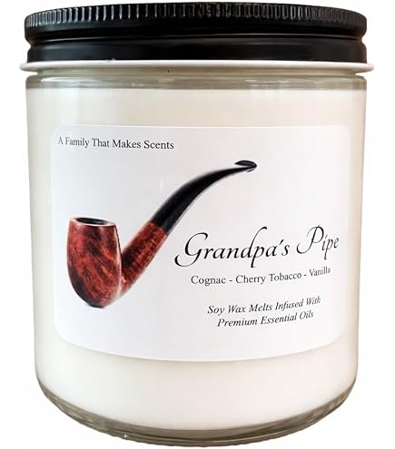 Amazon.com: Santa's Pipe Funny Holiday Candle - Cherry Tobacco Scented  Candle - Holiday Candle for Christmas, New Years - Hand Poured in USA
