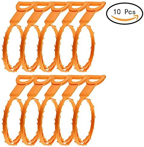 Drain Snake Hair Drain Clog Remover Cleaning Tool，Drain Cleaning Tool for Bathroom Tubs, Toilet, Sink, Kitchen, Clogged Drains, Dredge Pipe, Sewers and More(10 Pack 19.6 Inch)