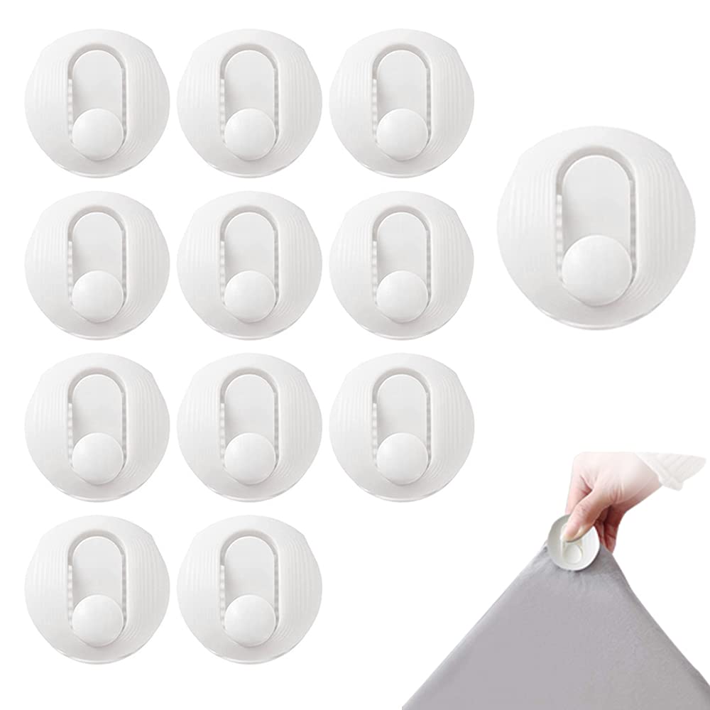 WDDA 12 PCS Comforter Fasteners, Clips to Keep Duvet in Place, Quilt Clips, High Elasticity Duvet Clips, Non Slip Comforters Grippers, Safety Needle Free Quilt Cover Quilt Single Clip, 2 Storage Box