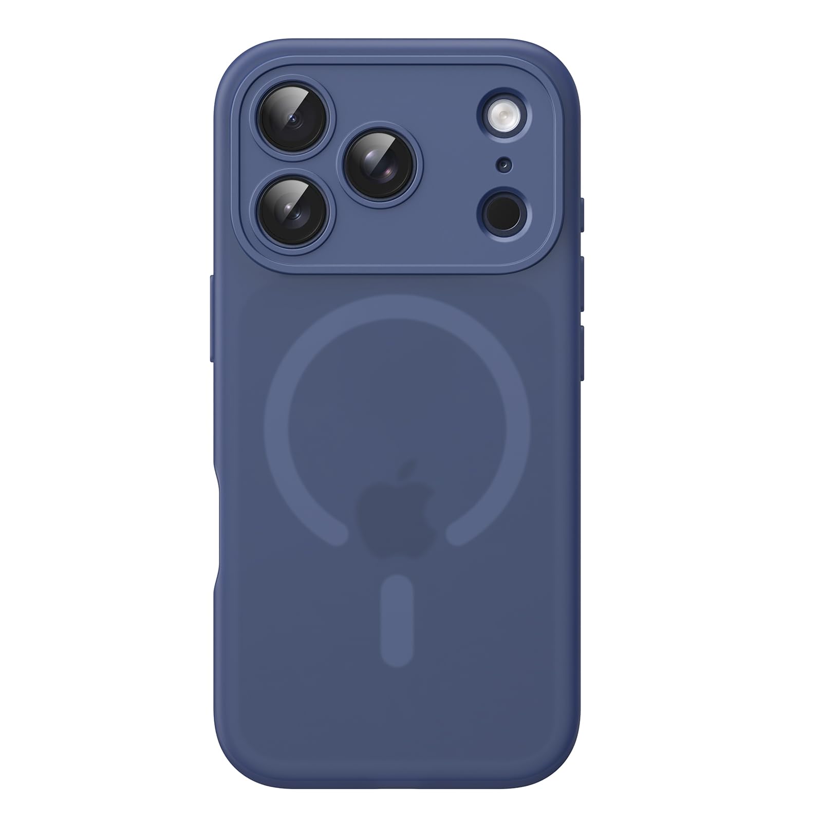 JETech Matte Case for iPhone 17 Pro 6.3-Inch Compatible with MagSafe, Camera Lens Full Protection, Shockproof Translucent Frosted TPU Soft Phone Cover, Anti-Fingerprint (Deep Blue)