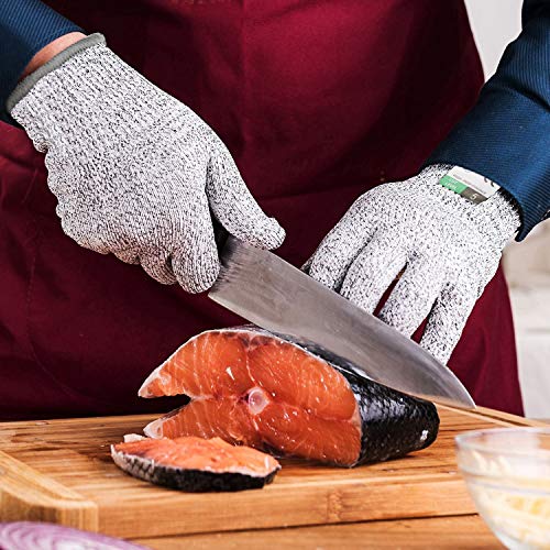 4 Pack Cut Resistant Gloves - Safety Gloves Food Grade Cut Proof Gloves, Safety Cutting Glove for Hand Protection in Kitchen - Thumbnail 5