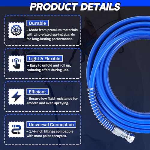 50FT Airless Paint Spray Hose 1/4" Universal Paint Sprayer Hose photo 8