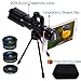 Huatop HD Phone Camera Lens Kit,20X Telephoto Lens+198°Fisheye Lens+Wide Angle Lens+Macro Lens+U Shape Clip + Tripod + Carrying Case Compatible iPhone and Most Smartphone,not Compatible Samsung