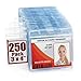 Mifflin-USA Card Protector (Clear, 4x3 Inches, 250 Pack), Waterproof and Resealable Horizontal Plastic ID Name Badge Holders