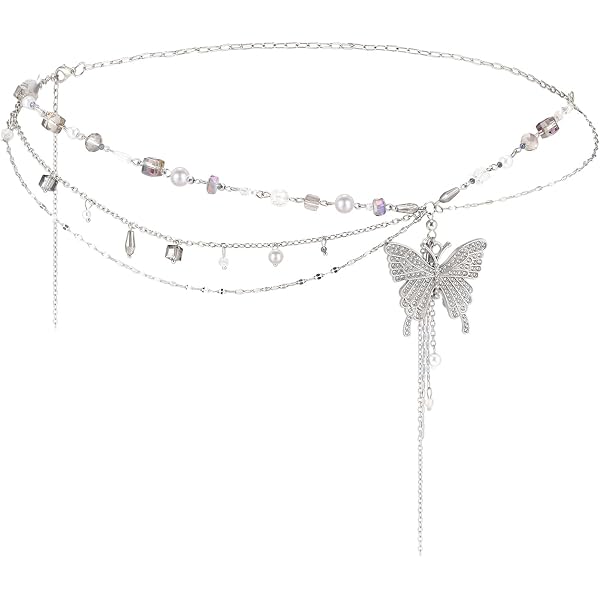 Amazon.com: Butterfly Waist Chain for Women Silver/Gold  display picture 1