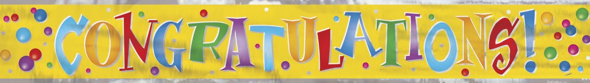 Unique Party 90006LF - 12ft Foil Congratulations Banner