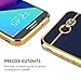 TabPow Galaxy J3 Emerge Case, Electroplate Slim Glossy Finish, Drop Protection, Shiny Luxury Case for Samsung Galaxy J3 Prime/Galaxy J3 Emerge/Amp Prime 2-Royal Blue Gold