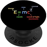 E Equals M C Squared E=MC2 Science Equation PopSockets Adhesive PopGrip