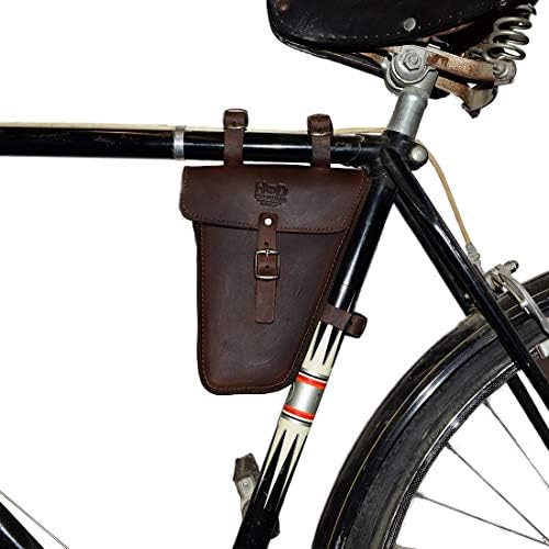 Hide & Drink, Leather Frame Bag for Bicycle/Triangular/Bike/Tool Pouch