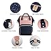 pipi bear Diaper Bag Backpack Large Capacity Multifunction Travel Back Pack,Maternity Baby Changing Bags Waterproof and Stylish for mom (Pink&Blue)