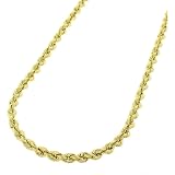 10K Solid Gold Rope Chain 1.5mm 