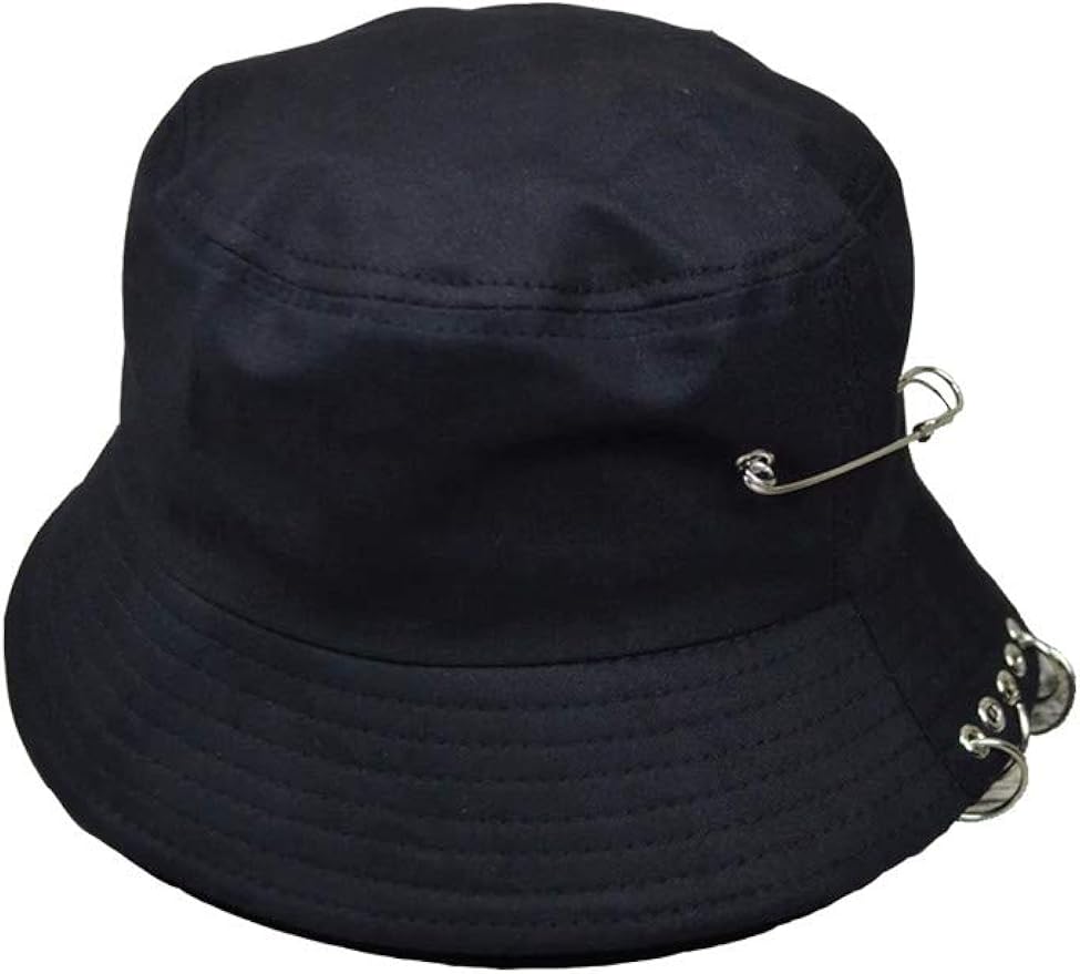 Spring Summer Fashion Bucket Hats Solid Korean Style Iron Ring Beach Sun Hat Cute Pink Cotton