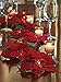 HOMESEASONS Christmas Decoration Garland,Pre-Lit Velvet Silk Poinsettia 6 Feet Garland with Red Berries and Holly Leaves, Christmas Garland (1 Pack, Red)