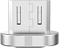 Wsken Micro USB Cable Magnetic Plug Fast Charger Adapter Connector for Android (Silver)