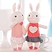Me Too Tiramitu Stuffed Bunny Dolls Rabbit Toys Easter Gifts Decorations Heart Dress12 inches (Red)